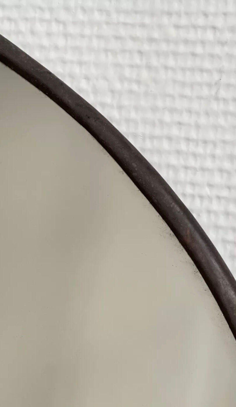 Irregular trapeze mirror organic brass black minimalist 80x110cm