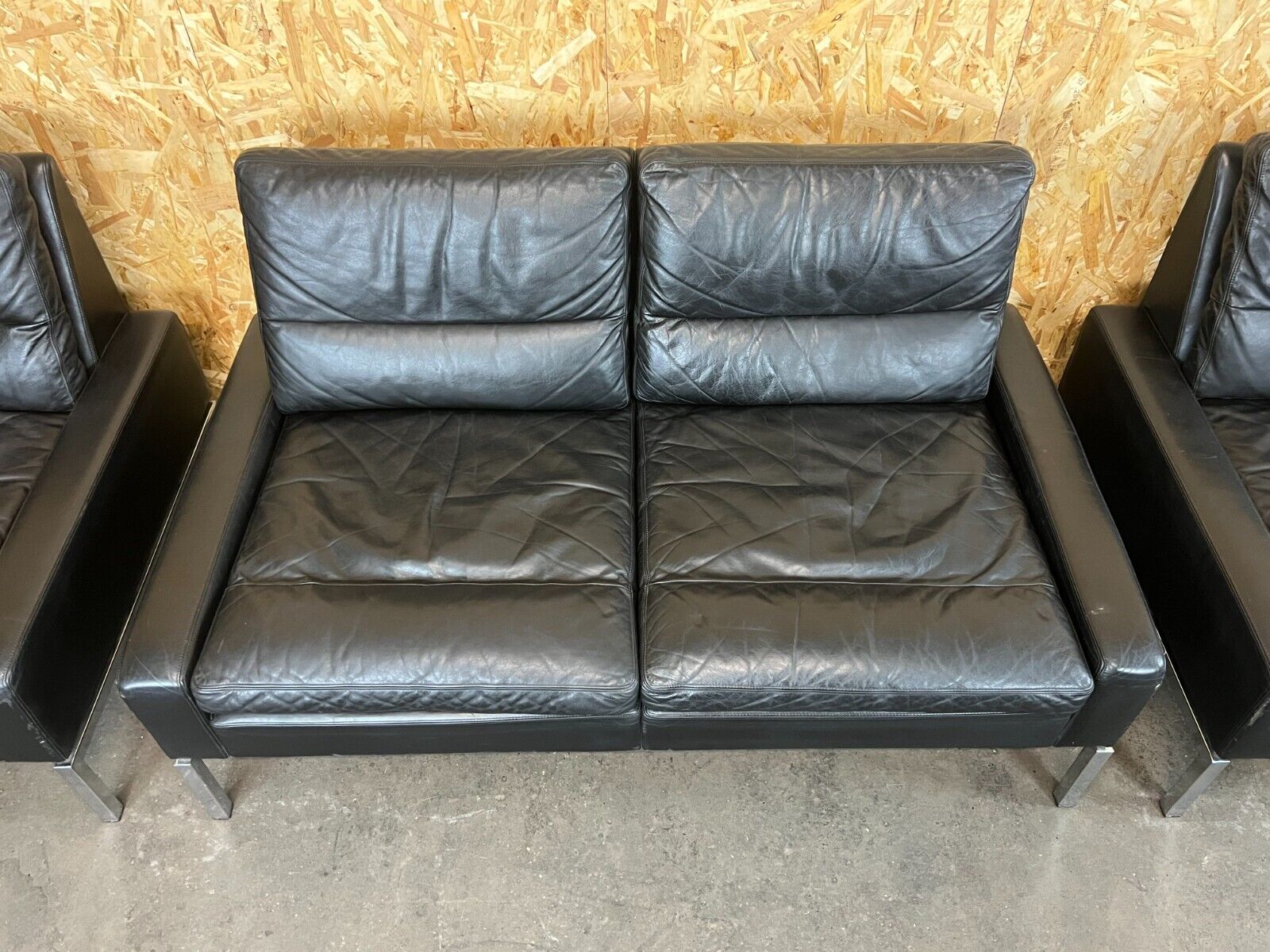 60s 70s sofa and 2 armchairs by Hans Peter Piehl for Wilkhahn leather sofa design