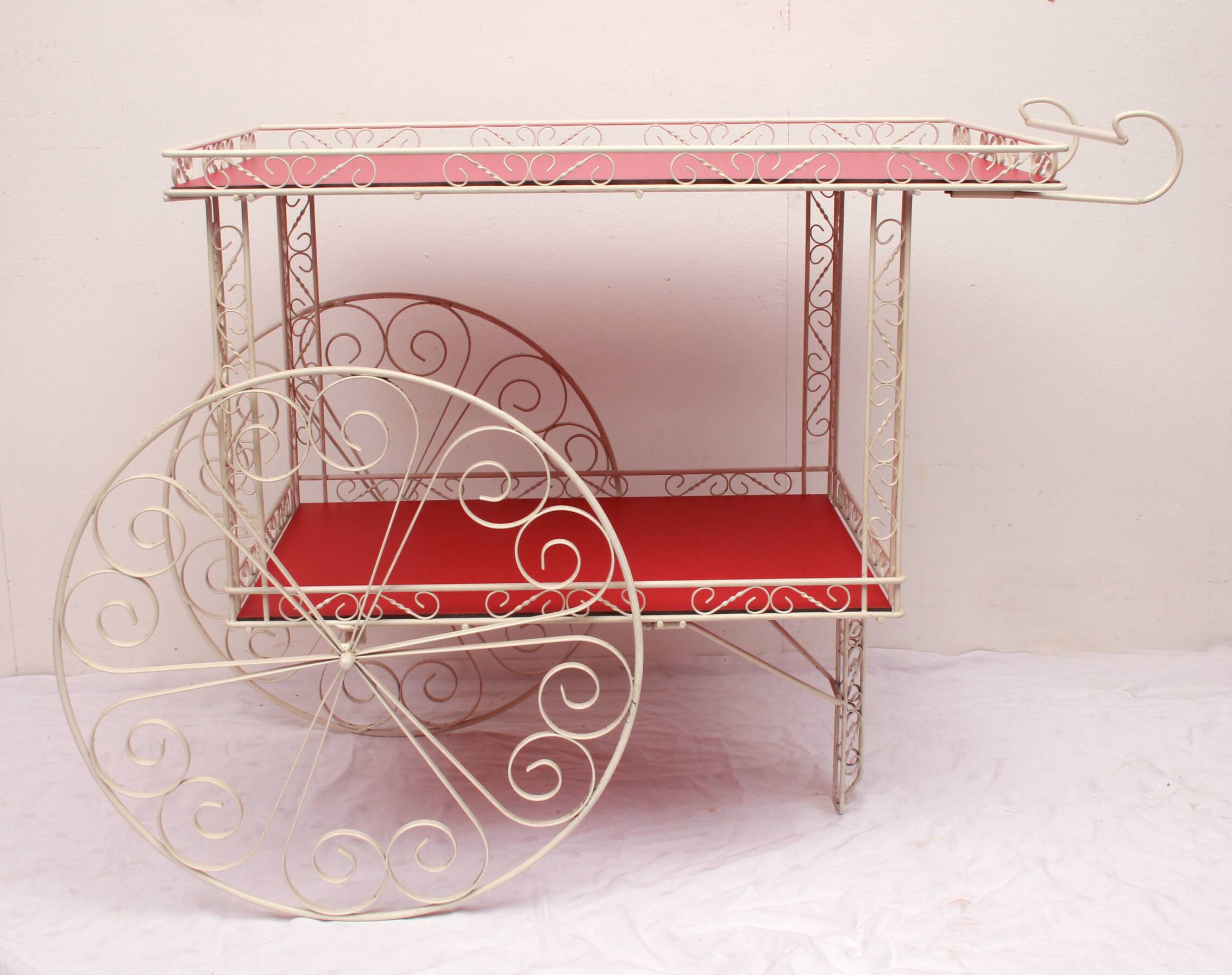 1950s French serving trolley for garden