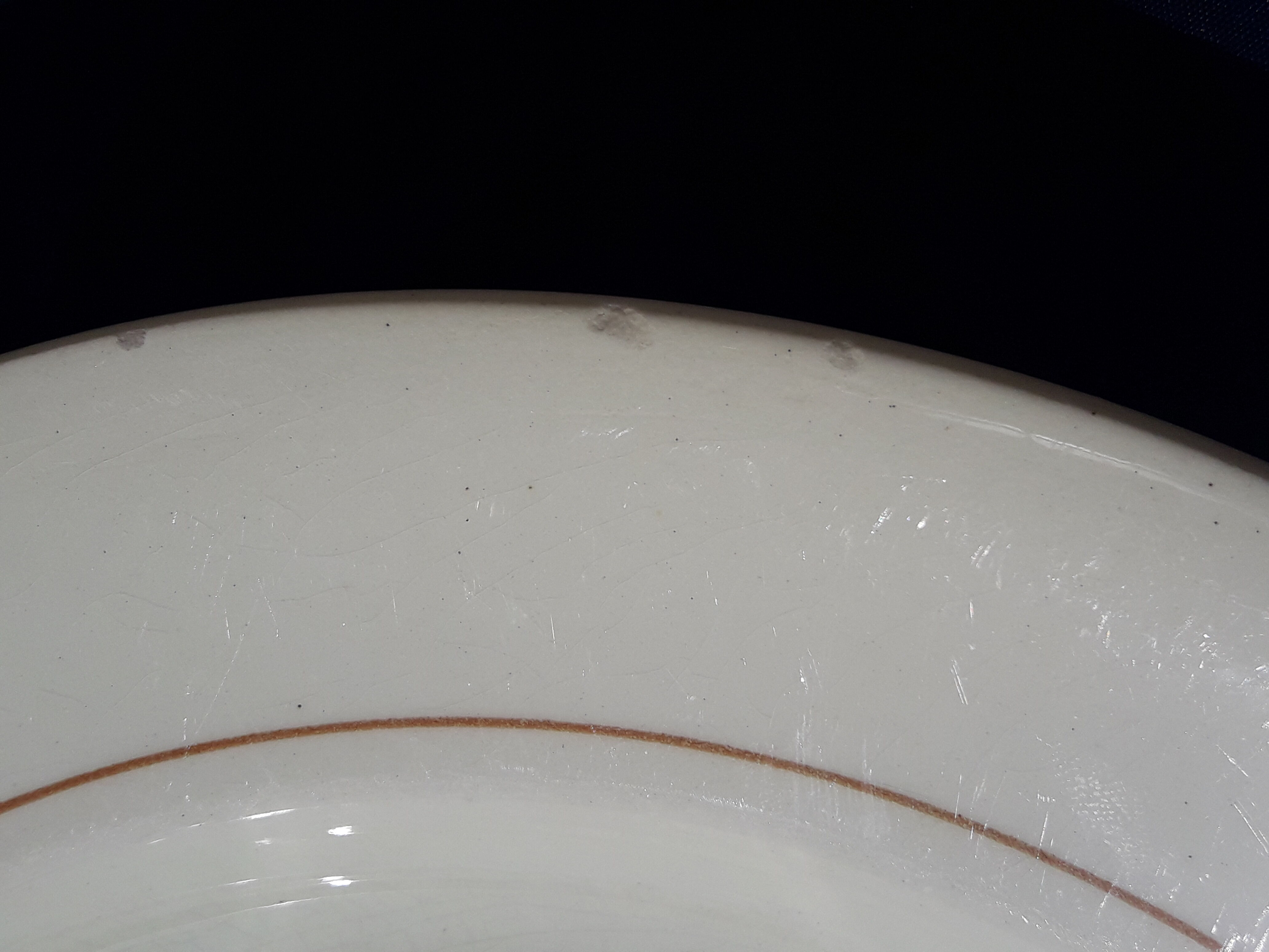 2 hollow plates made of earthenware from Lucien model Salins diam 24.5 cm