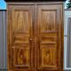 18th century Franc Comtoise wardrobe, lacquered in faux wood