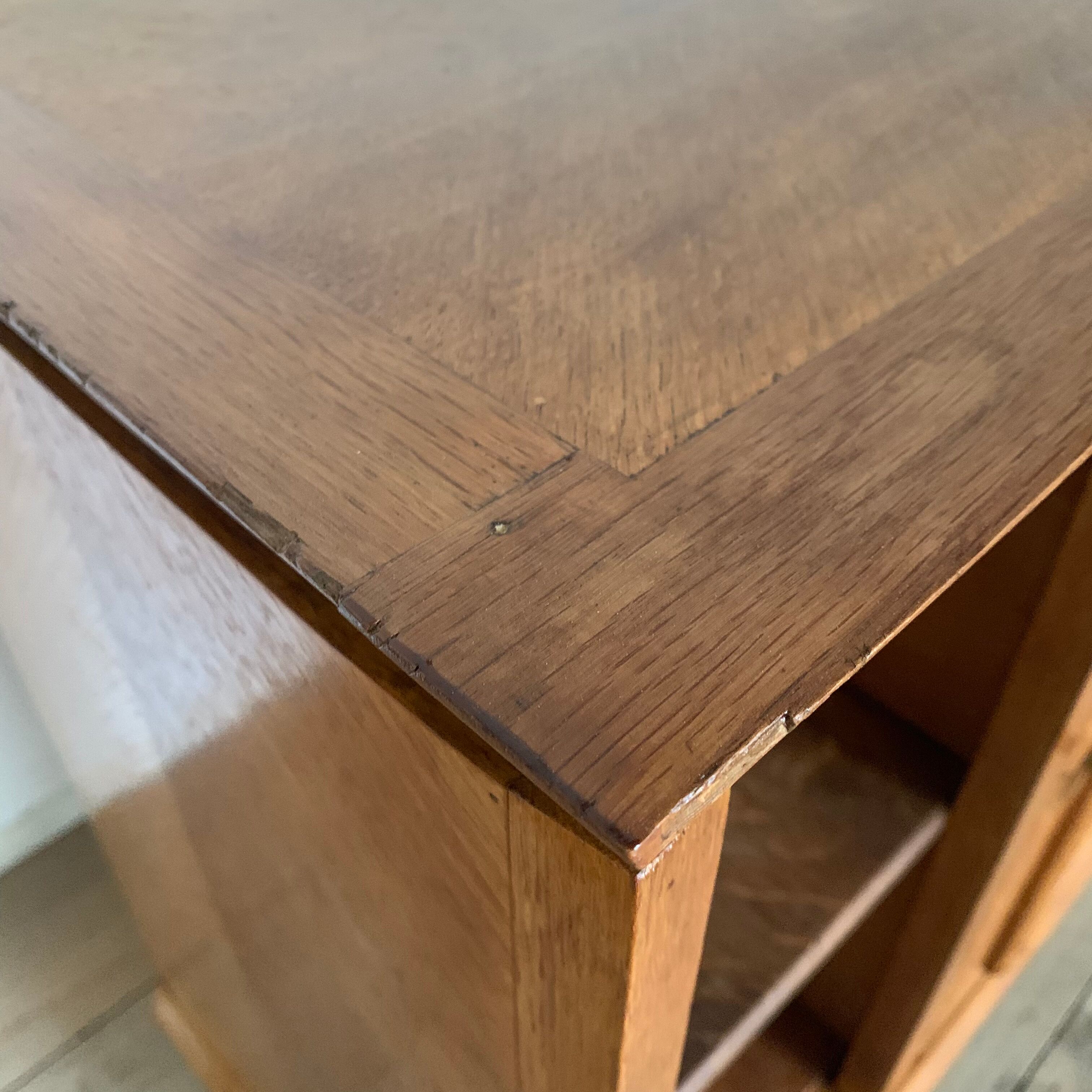 Vintage sideboard in oak compass feet and cannage