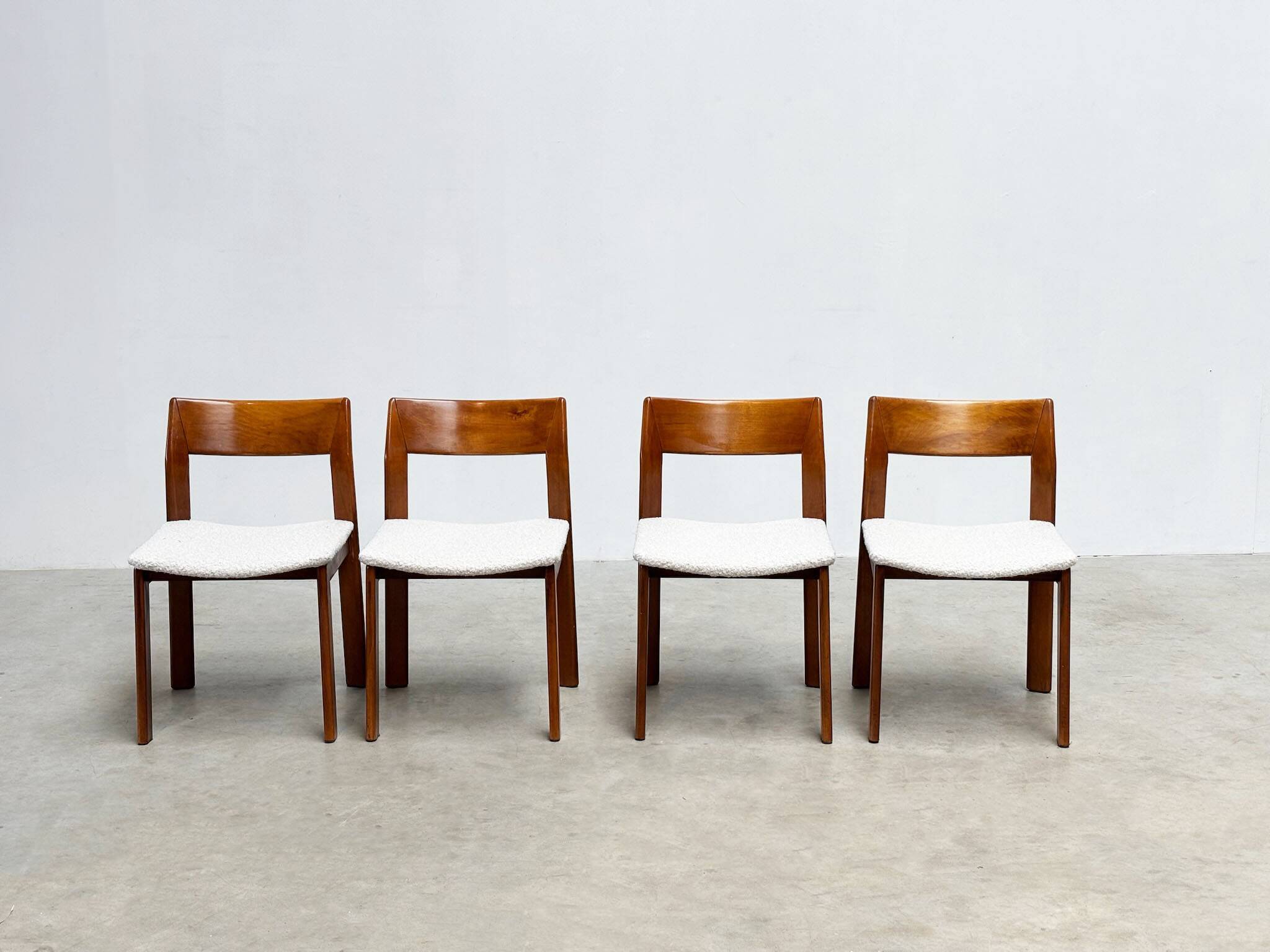 1970's sculptural Italian dining chairs