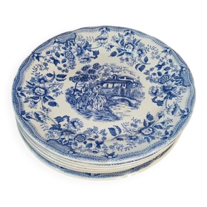 Lot d'assiettes underglaze - england