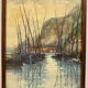 Old painting, marine, signed xx century