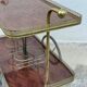 Vintage 1950s bar serving table on wheels