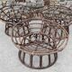 Set of 3 Vintage Rattan Half-Spherical Armchairs