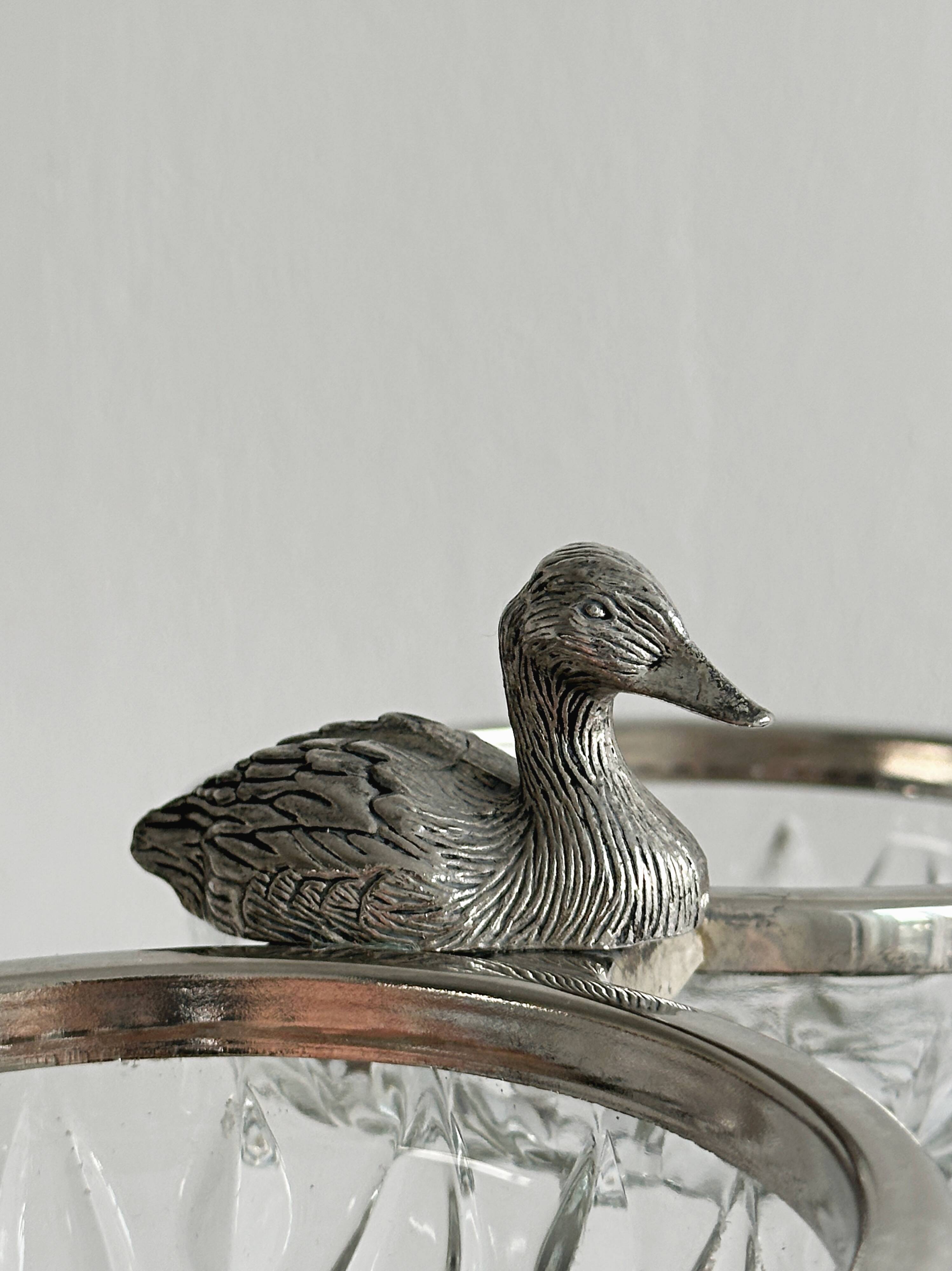 Double cut glass bowl