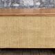 Vintage rattan and woven wicker desk 1970