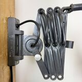 Dark Grey Industrial Scissor Wall Lamp from Elektroinstala, 1960s