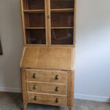 Antique English secretary display cabinet