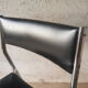Vintage 70s black skai sled chair