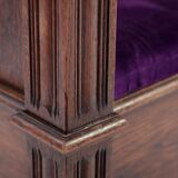 Arts crafts oak bench with storage