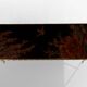 Bamboo coffee table with brass and Chinese lacquer Maison Baguès 1950
