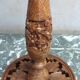 Lot 2 vintage wooden candlesticks