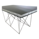 Steel and glass dining table by Max Sauze for Max Sauze Studio, 1970s