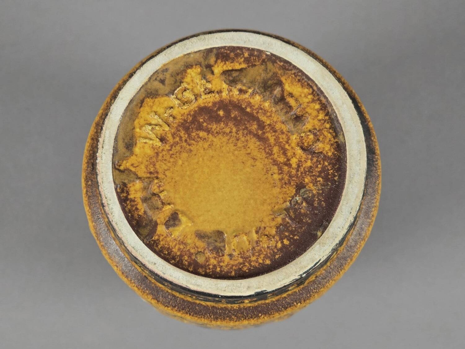 Vintage 1960s Bay Keramiek 'Inka' Handmade Stoneware Vase By Bodo Mans