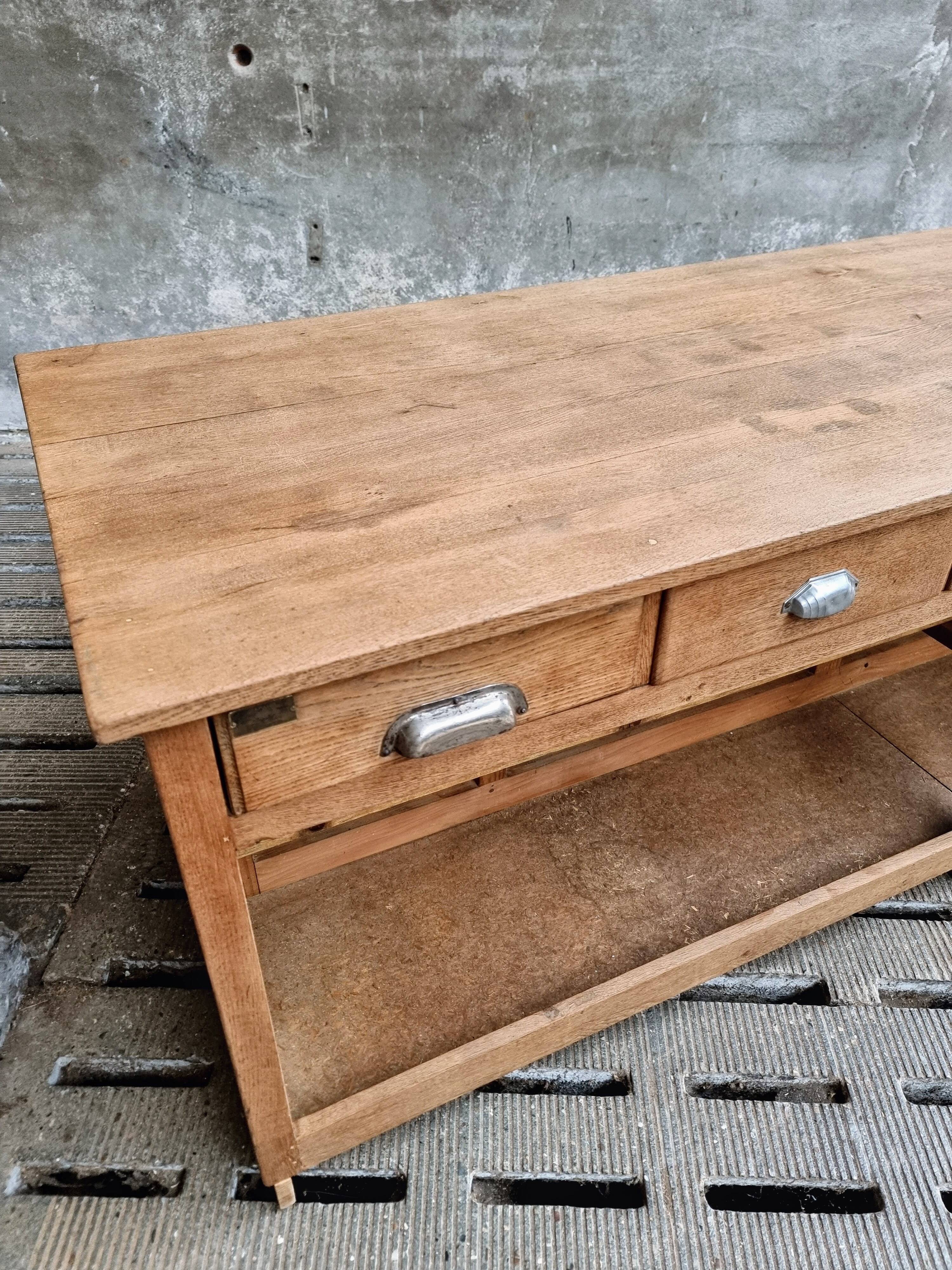 Antique counter kitchen island shop counter oak