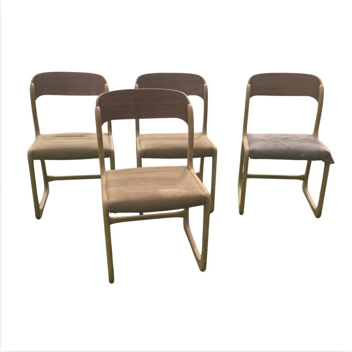 4 chaises Baumann modèle Traîneau