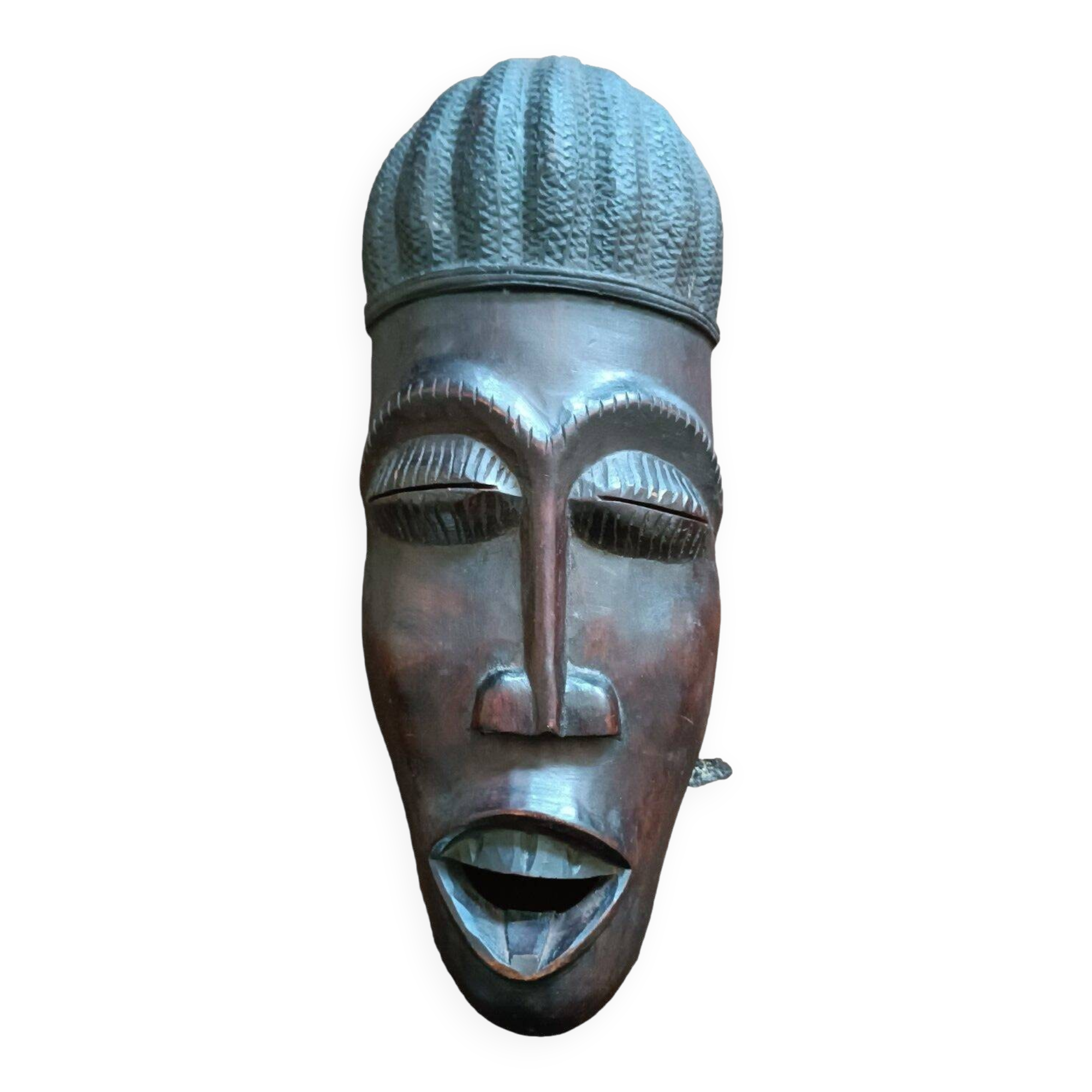 Maschera africana vintage in legno - Congo