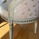 Louis XVI ivory and gold basket bench