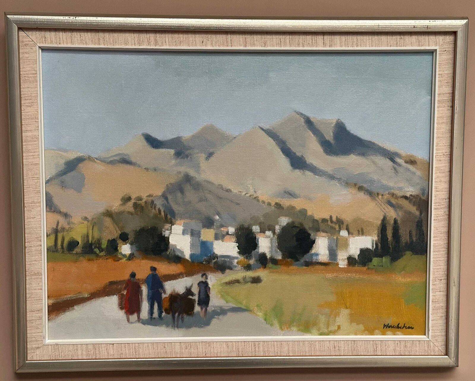 Huile sur toile suédoise – « Paysage, Kos, Grèce » par Stig Wernheden