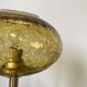 Large lamp in old cracked gold glass and brass base