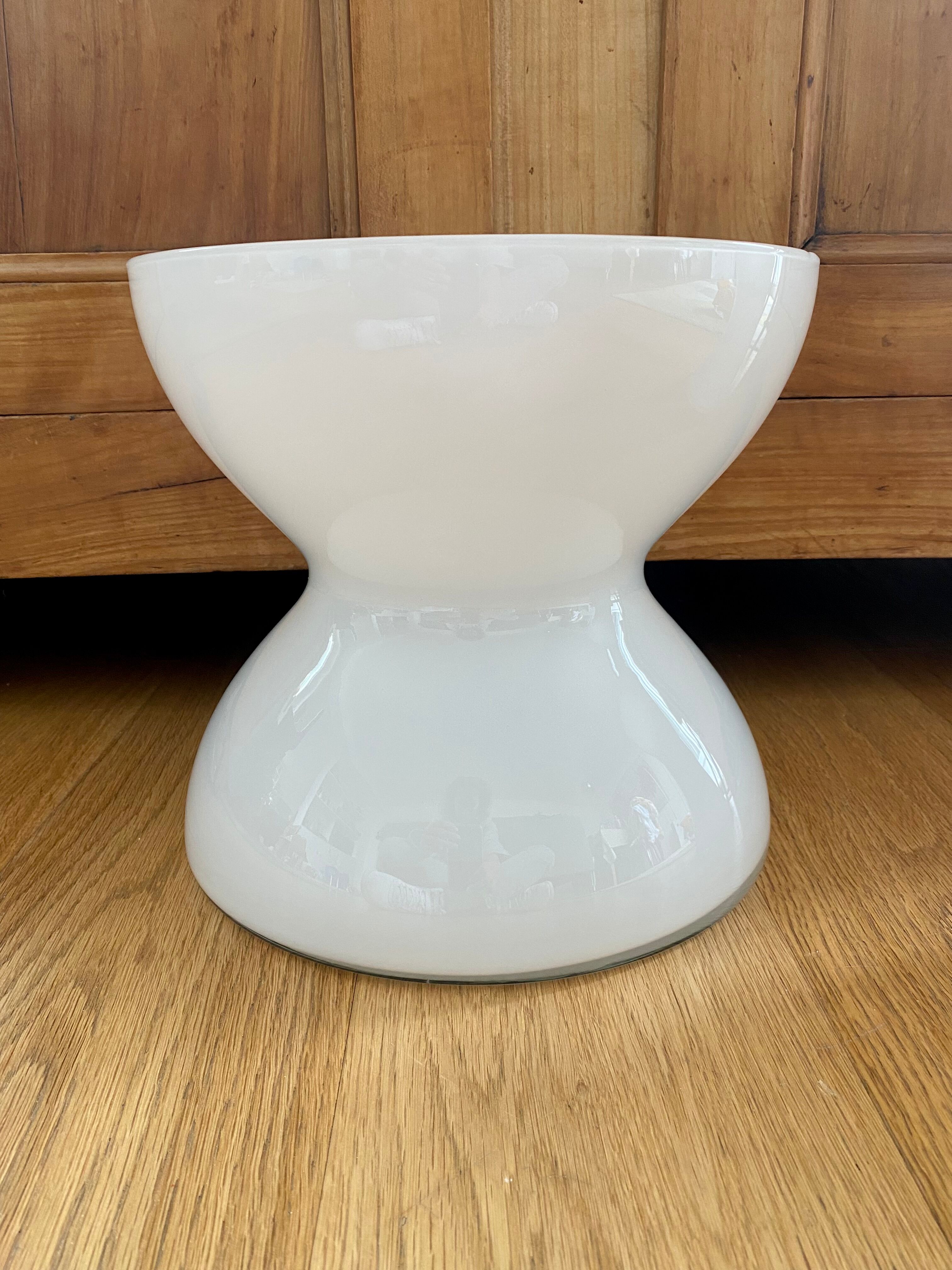 Anne Nilsson for Ikea white glass diabolo vase