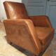 Paire de fauteuils cuir