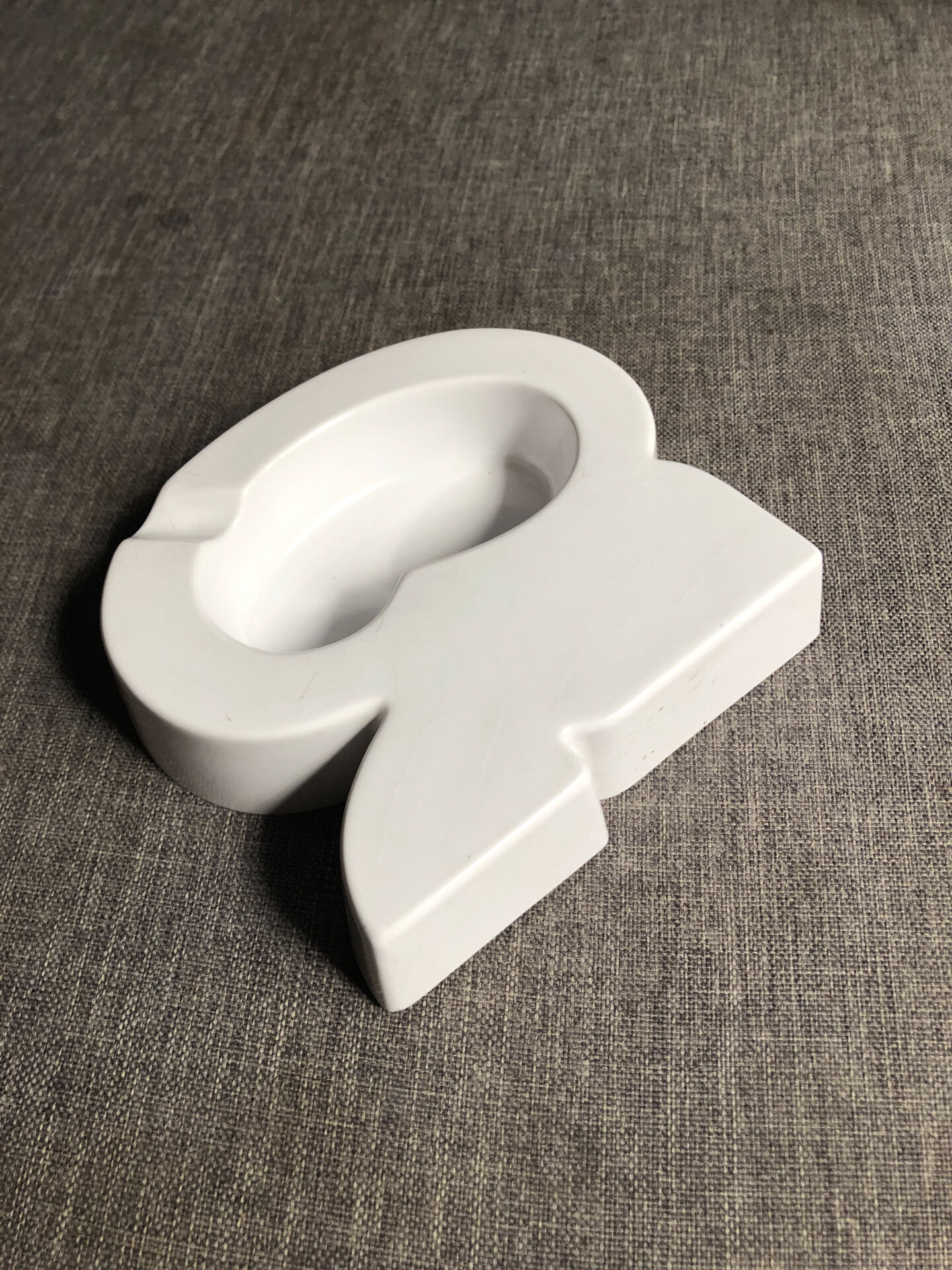 1970s Crippa white moulded plastic ashtray