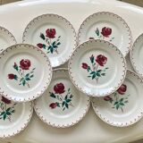 Art deco floral decor plates