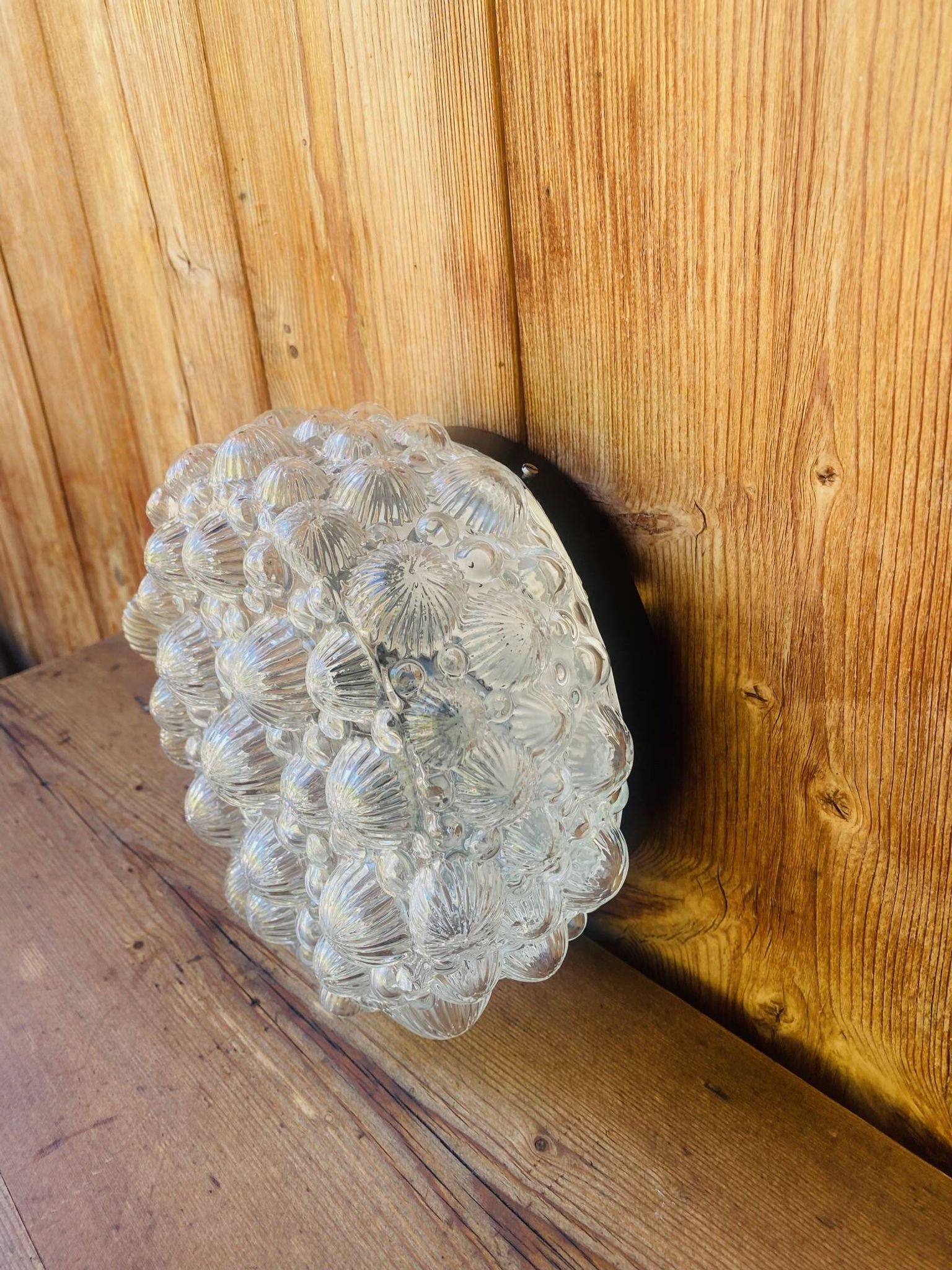Vintage 1960s bubble glass ceiling light.