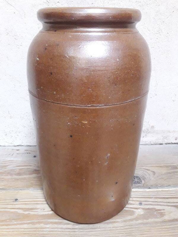 Pot grès terre vernissée H45 conserve ancien