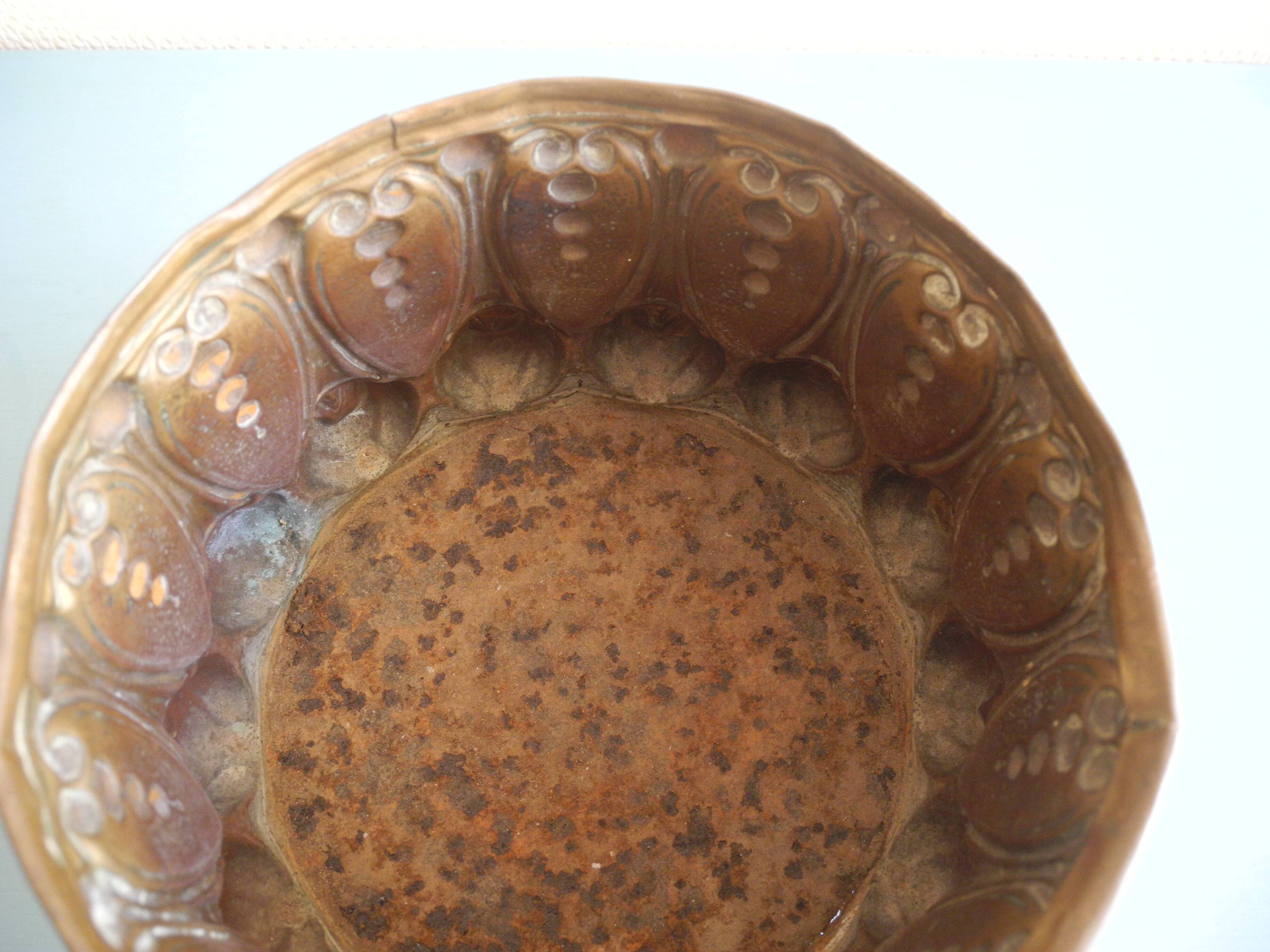 brass cache pot antique decorative planter flower pot