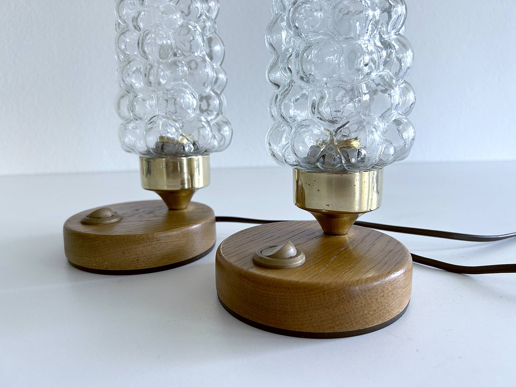 Pair Bubble Glass Scandinavian lights