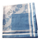 White and blue damask tablecloth 1m50 x 1m50