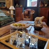 4 70's whiskey glasses