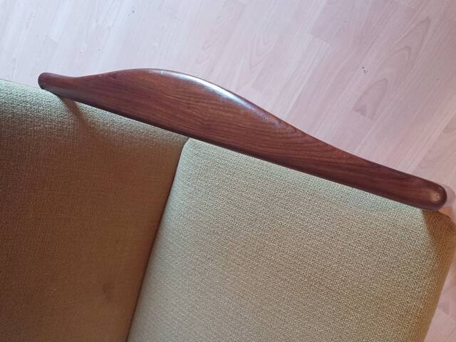 Scandinavian design armchair in solid teak vintage 1960s