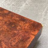 Table Willy RIZZO placage de loupe Mario Sabot 1970