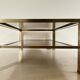 Large coffee table in gilded metal, France, 1970s