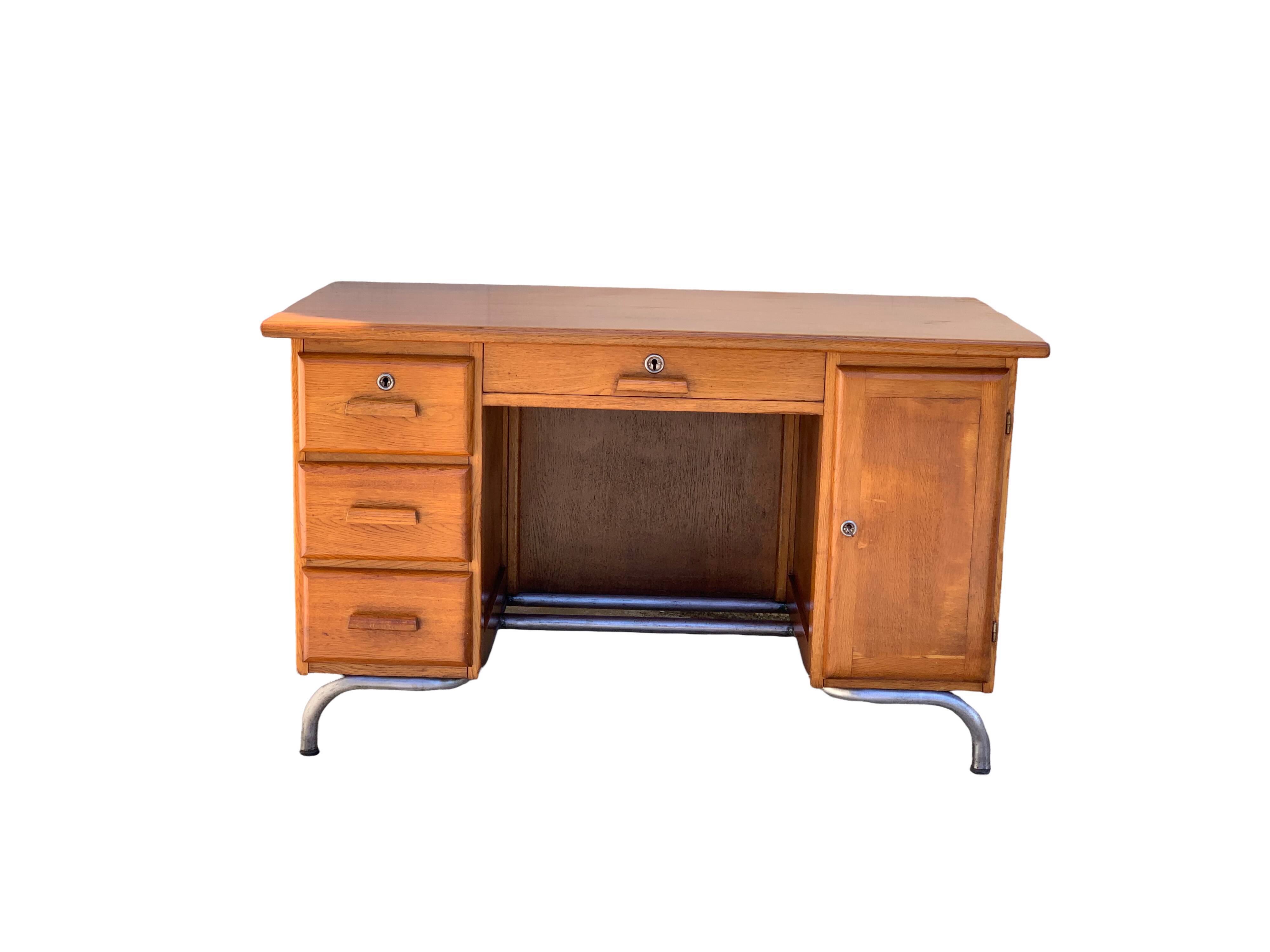 Office schoolmaster 1950 solid oak