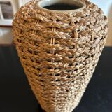 grand vase en osier et grés