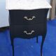Pair of black L XV style bedside tables