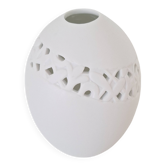 White porcelain egg vase