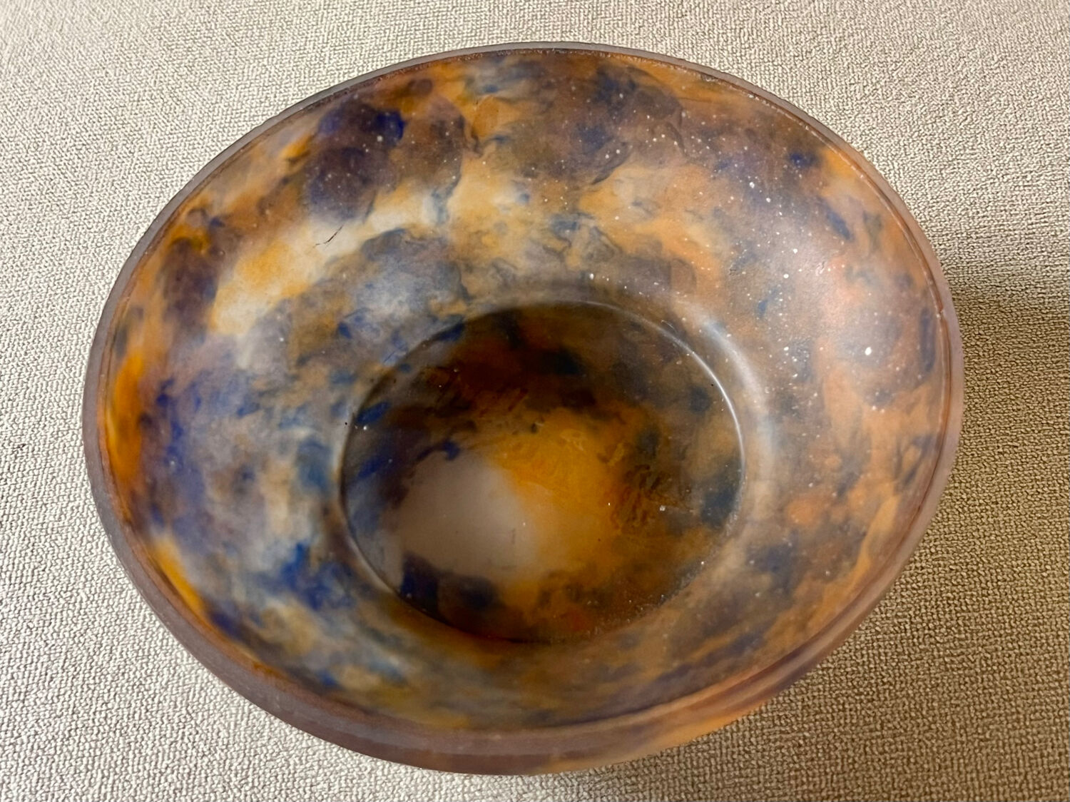Small glass paste cut by Muller Frères Lunéville, in multi-coloured glass.