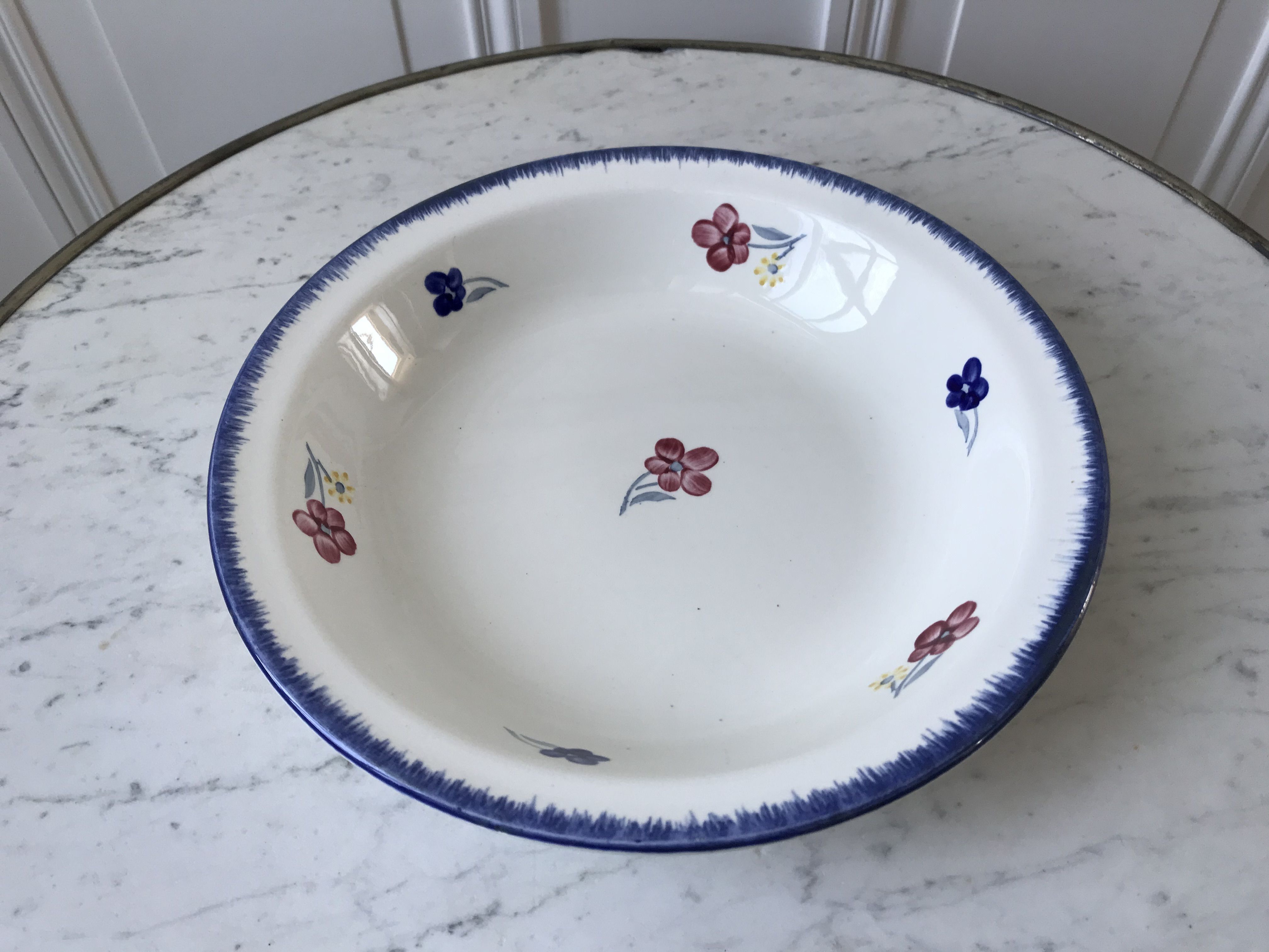 Hollow dish digoin sarreguemines model "mary-lou" years 30-40