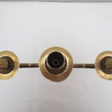 Pair of old brass candlesticks 3 branches