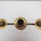 Pair of old brass candlesticks 3 branches