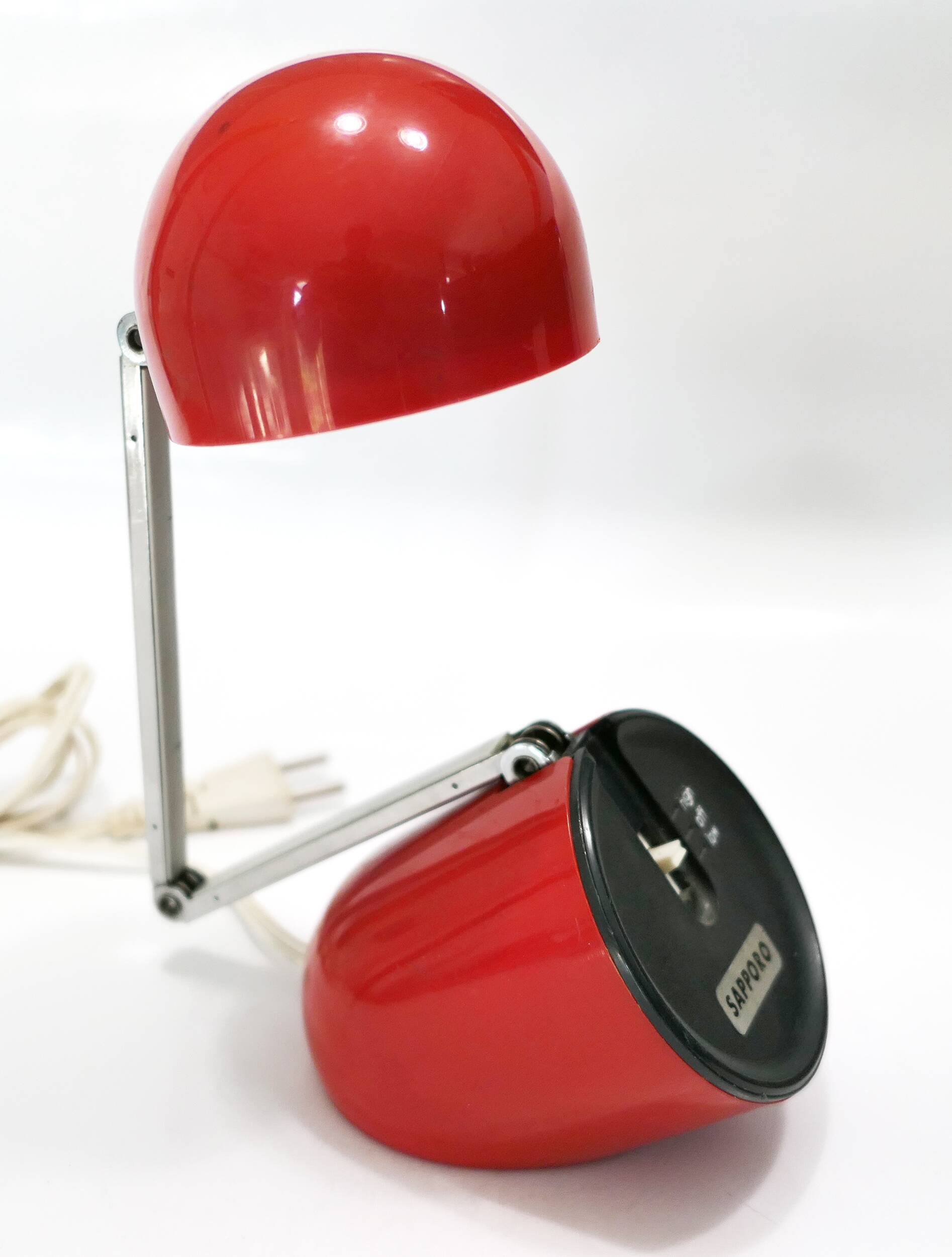 Space age design lamp kreo-lite na-718 red japan