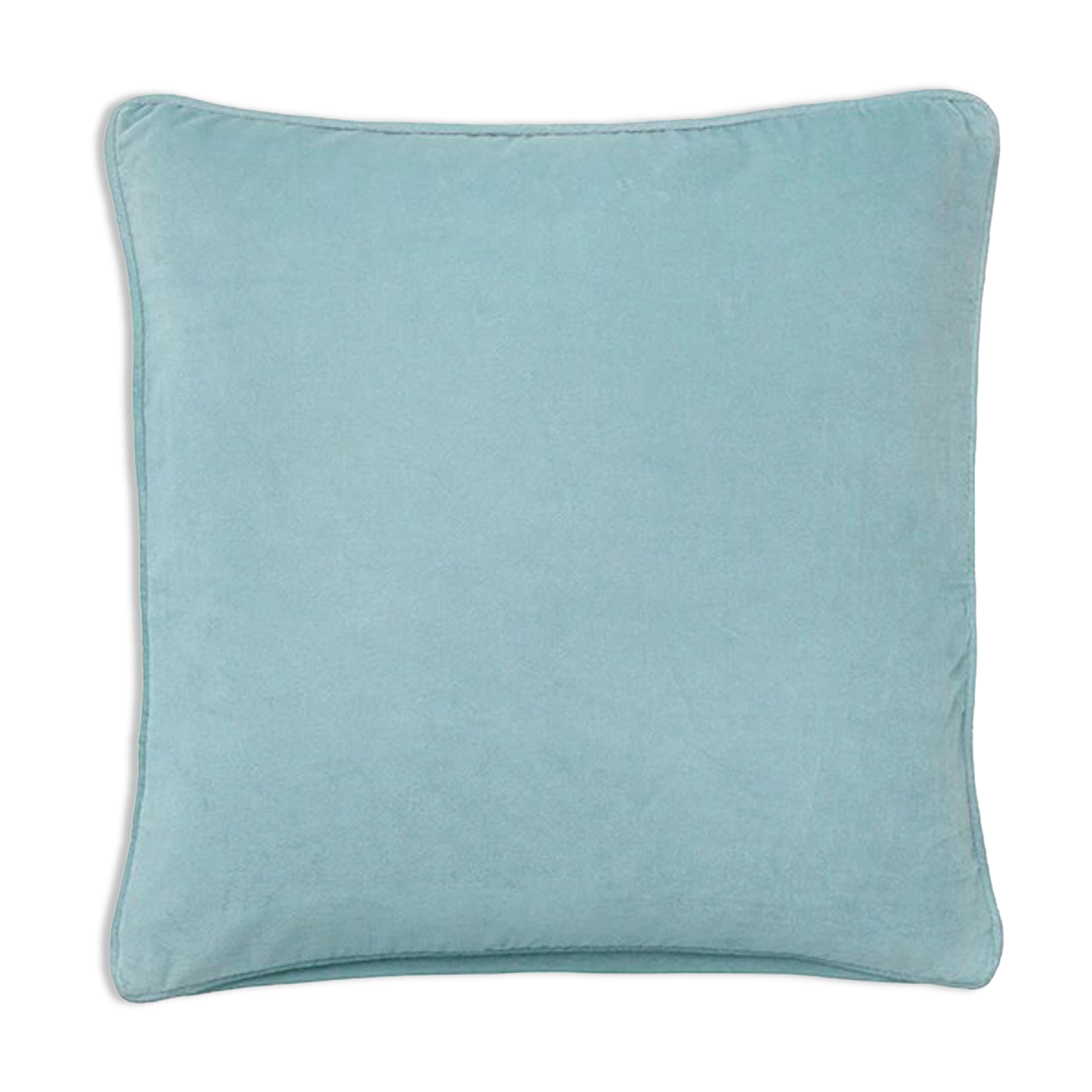 Velvet cushion 50x50cm light blue color